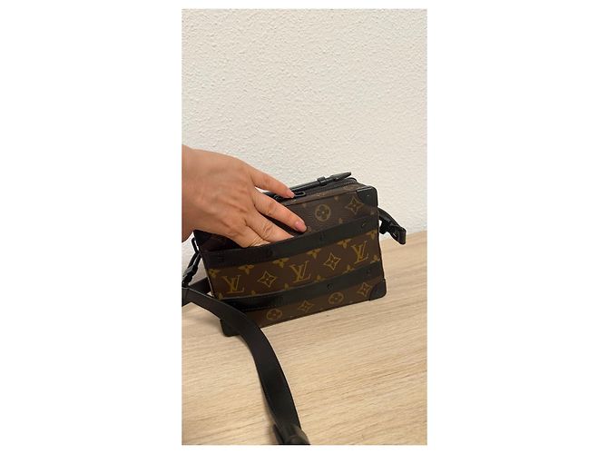 Louis Vuitton Monogram Koffer Tasche Braun Schwarz - Ansicht 12