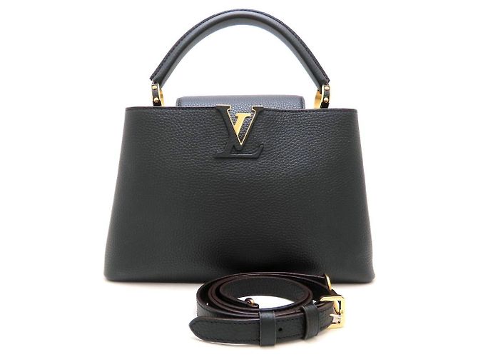 Borsa Louis Vuitton Capucines MM Nero - vista 2