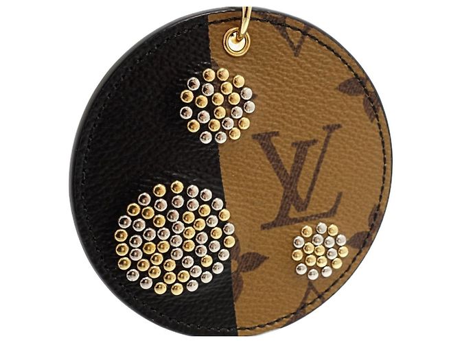 Portachiavi Monogram Reverse Louis Vuitton Marrone Nero - vista 4