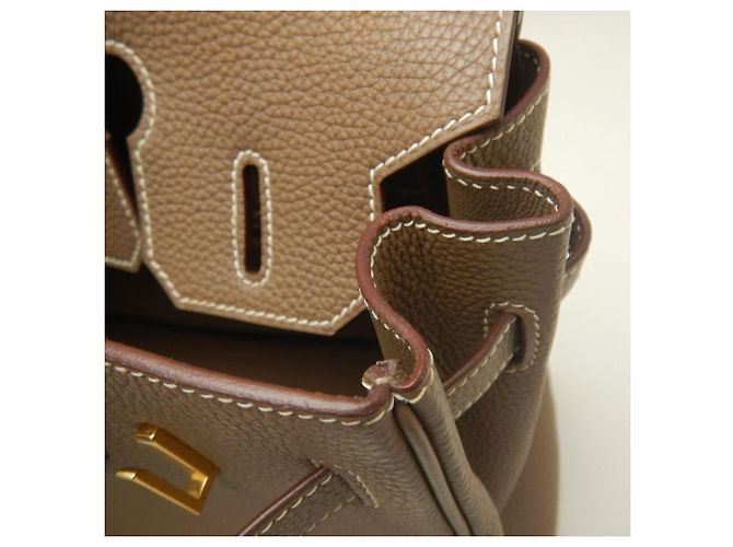 Hermès Borsa Hermes Birkin 30 in grigio Etoupe Taupe - vista 11