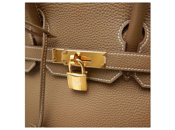 Hermès Borsa Hermes Birkin 30 in grigio Etoupe Taupe - vista 8