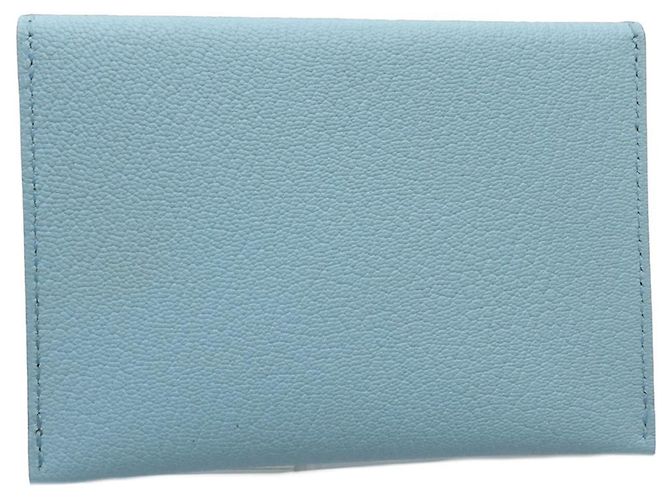 Hermès Tarjetero en cuero Chevre Mysore azul claro Hermes - vista 4