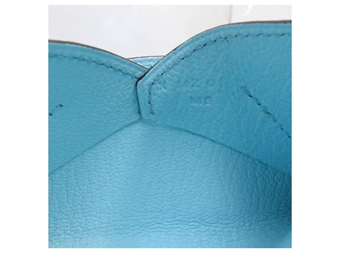 Hermès Tarjetero en cuero Chevre Mysore azul claro Hermes - vista 8