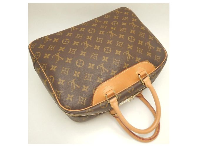Borsa Louis Vuitton Monogram Deauville Marrone - vista 3