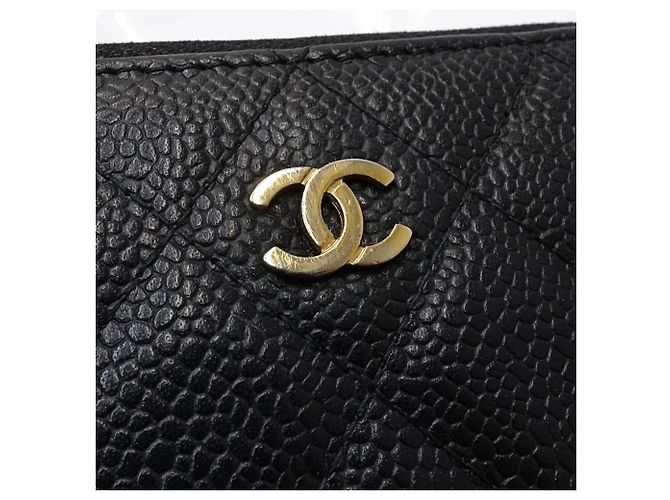 Chanel Matelassé Langer Geldbeutel Schwarz - Ansicht 12
