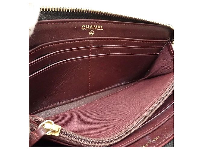 Chanel Matelassé Langer Geldbeutel Schwarz - Ansicht 8