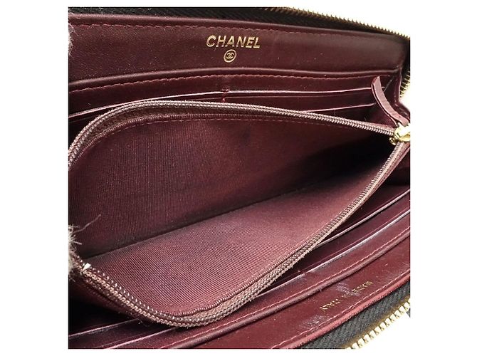 Chanel Matelassé Langer Geldbeutel Schwarz - Ansicht 9