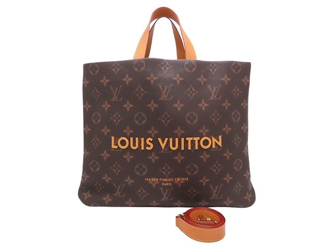 Tote Monogram Shopper Louis Vuitton Marrone - vista 2