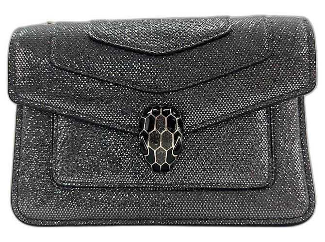 Borsa a tracolla Bulgari BVLGARI Serpenti Forever Snakehead Argento - vista 2