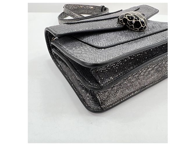 Borsa a tracolla Bulgari BVLGARI Serpenti Forever Snakehead Argento - vista 8