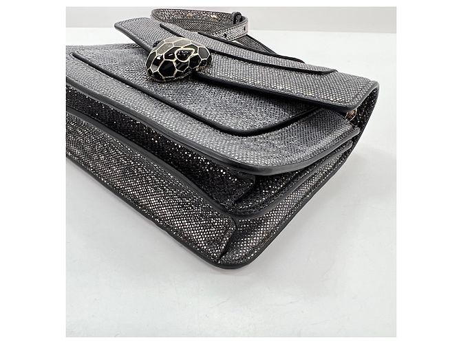 Borsa a tracolla Bulgari BVLGARI Serpenti Forever Snakehead Argento - vista 9