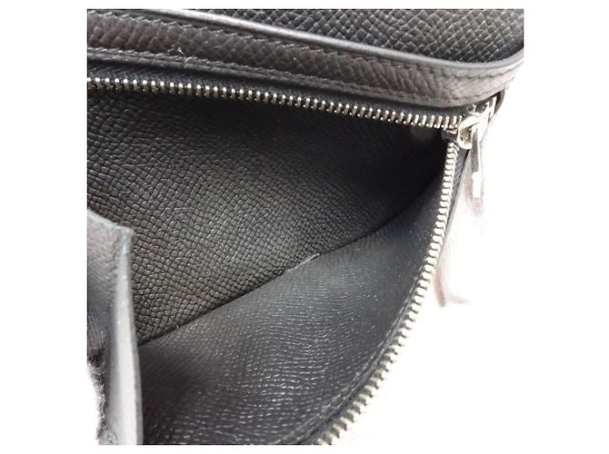 Portafoglio compatto bi-fold Hermès Bearn Nero - vista 12