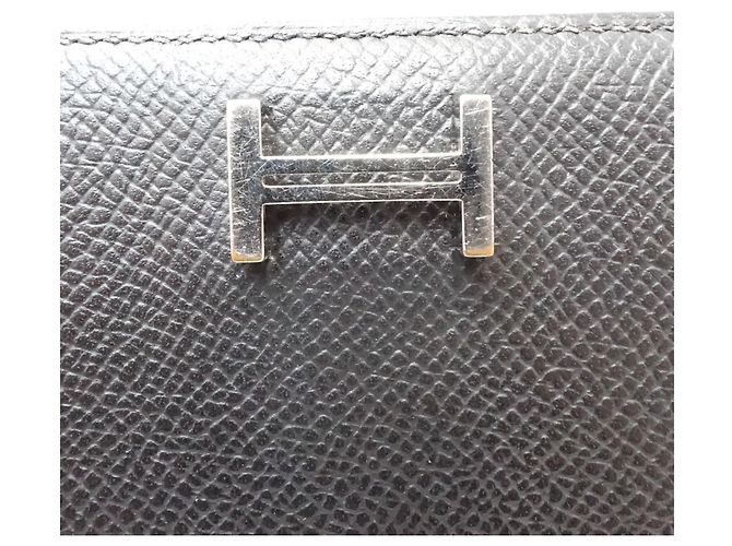 Portafoglio compatto bi-fold Hermès Bearn Nero - vista 8