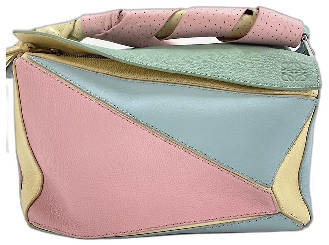 Borsa a 2 vie in pelle Loewe Puzzle Bag Medium Multicolore - vista 2