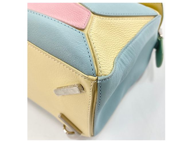 Borsa a 2 vie in pelle Loewe Puzzle Bag Medium Multicolore - vista 9