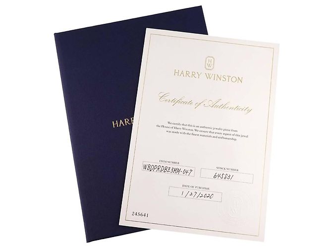 Harry Winston Diamantring mit Rundschliff in Platin - Ansicht 7