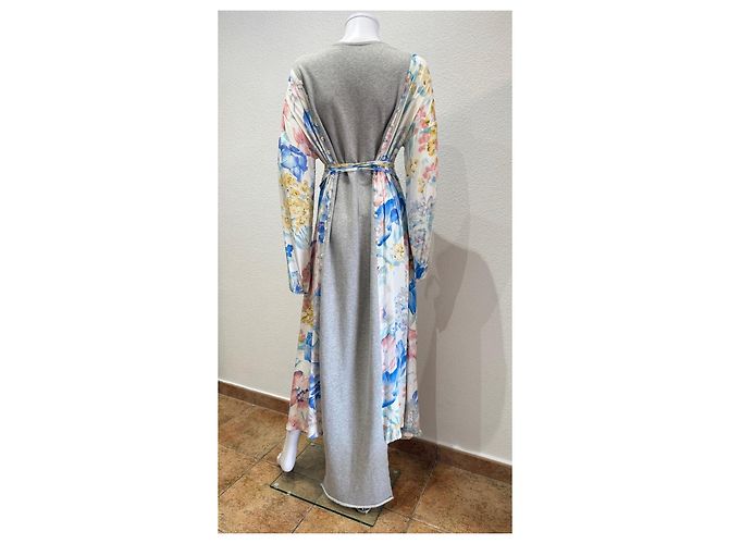 Vêtements Kleid mit Blumenprint Pink Weiß Blau Grün Grau Gelb - Ansicht 4