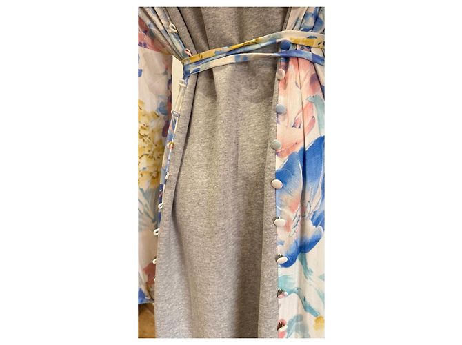 Vêtements Kleid mit Blumenprint Pink Weiß Blau Grün Grau Gelb - Ansicht 5