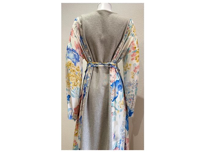 Vêtements Kleid mit Blumenprint Pink Weiß Blau Grün Grau Gelb - Ansicht 6