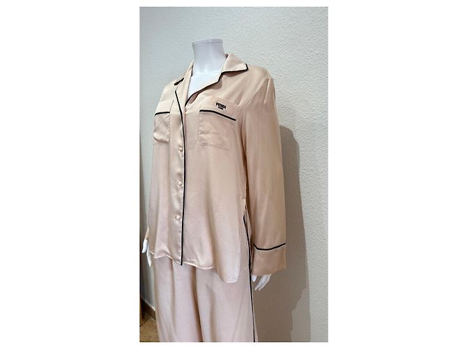 Conjunto de pijama de seda Fendi Rosa - vista 3