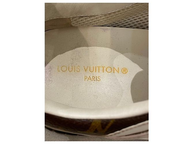 Sneakers da donna Louis Vuitton Marrone Bianco D'oro - vista 9