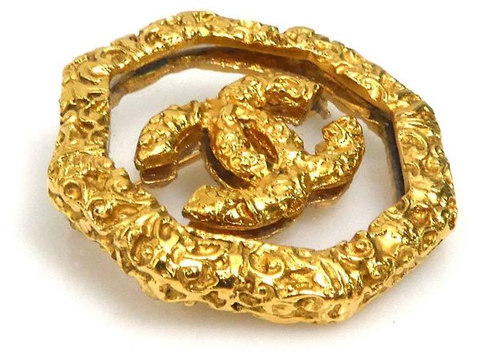 Spilla in metallo dorato Chanel D'oro - vista 2