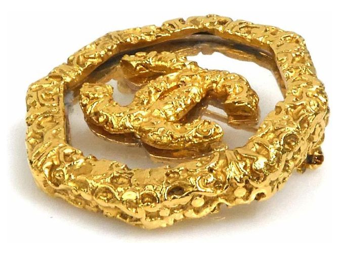 Spilla in metallo dorato Chanel D'oro - vista 3