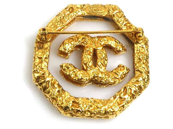 Spilla in metallo dorato Chanel D'oro - vista 4