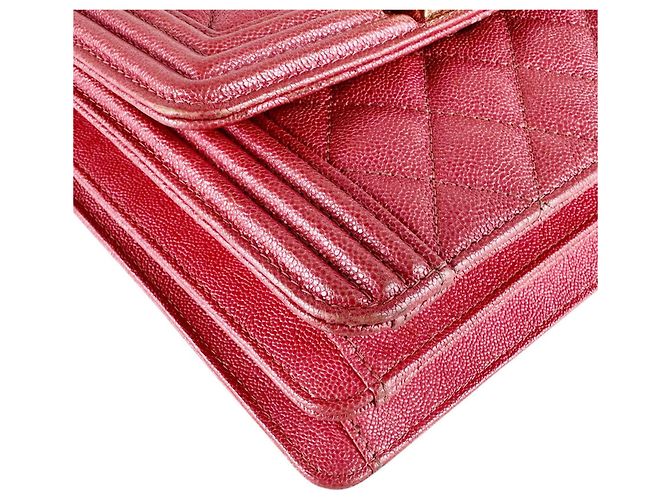 Borsa a tracolla Chanel Boy in Oro Rosa Lucido - vista 9