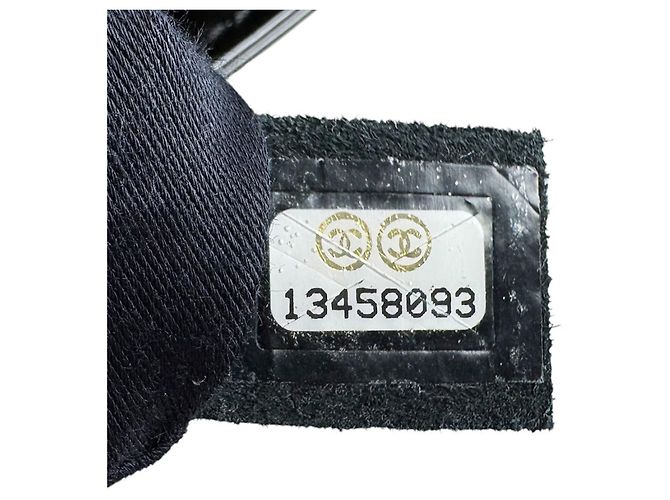 Borsa a tracolla Chanel in pelle vernice Nero - vista 12