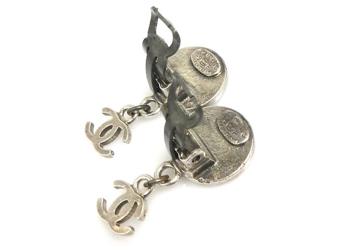 Orecchini a clip Medallion in argento Chanel - vista 7