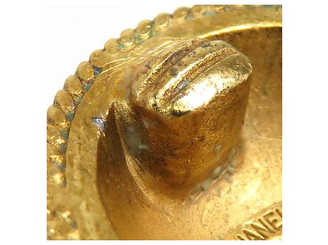 Pendientes de clip dorados Chanel - vista 11