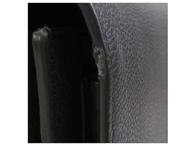 Borsa a tracolla in pelle grigia Saint Laurent Marrone - vista 11