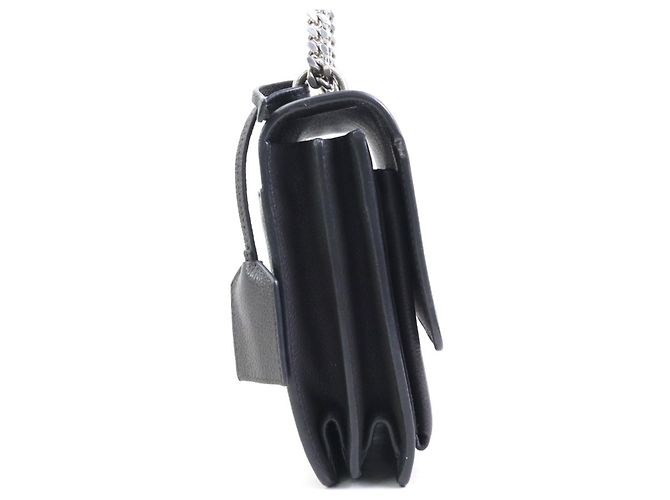 Borsa a tracolla in pelle grigia Saint Laurent Marrone - vista 2