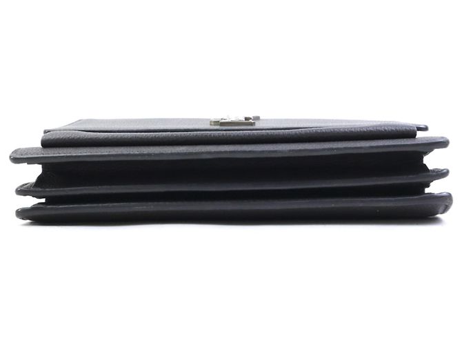 Borsa a tracolla in pelle grigia Saint Laurent Marrone - vista 4