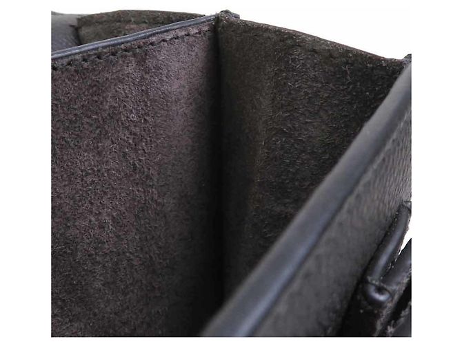 Borsa a tracolla in pelle grigia Saint Laurent Marrone - vista 8