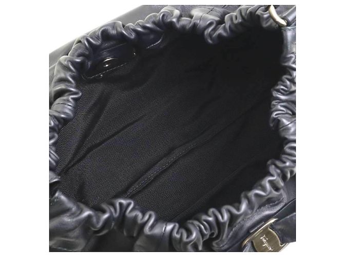 Borsa a tracolla in pelle nera Salvatore Ferragamo Nero - vista 5