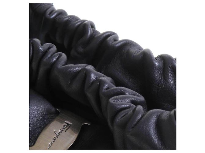 Borsa a tracolla in pelle nera Salvatore Ferragamo Nero - vista 7