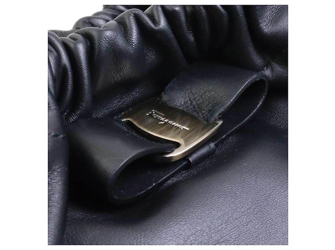 Borsa a tracolla in pelle nera Salvatore Ferragamo Nero - vista 9