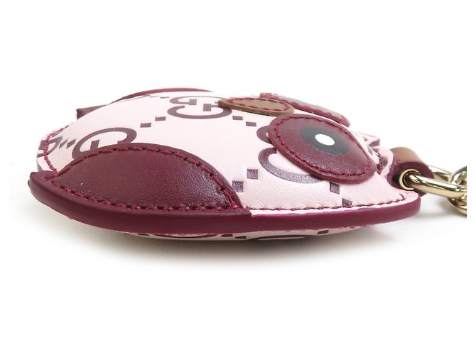 Portachiavi Gucci Charm Owl Rosa D'oro Bordò - vista 5