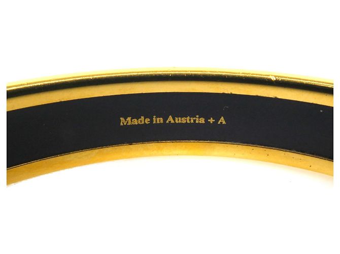 Hermès Bracciale rigido in smalto multicolore oro Hermes D'oro - vista 9