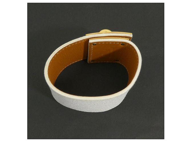 Bracciale charm Kelly Dog Hermès D'oro Bianco sporco - vista 5