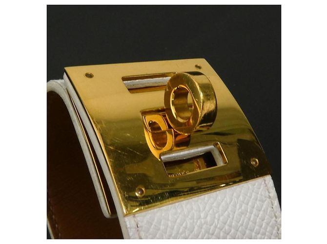 Bracciale charm Kelly Dog Hermès D'oro Bianco sporco - vista 6