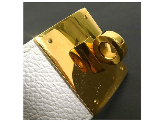 Bracciale charm Kelly Dog Hermès D'oro Bianco sporco - vista 7