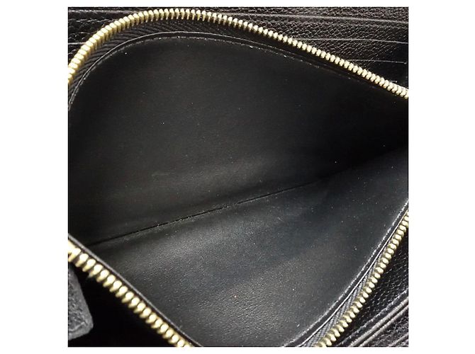 Louis Vuitton Monogram Empreinte Stitch Long Wallet Schwarz Beige - Ansicht 10