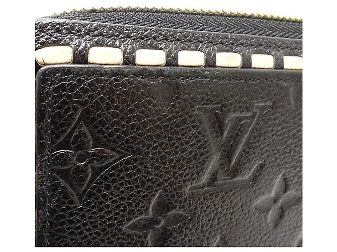 Louis Vuitton Monogram Empreinte Stitch Long Wallet Schwarz Beige - Ansicht 13