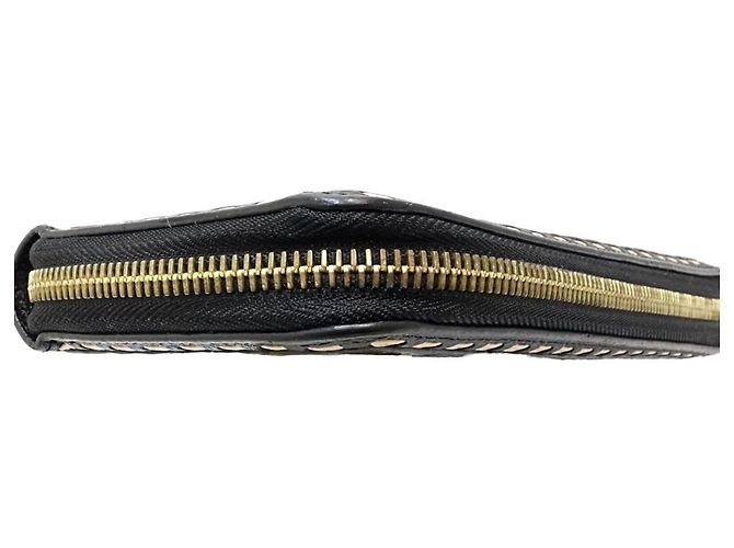 Louis Vuitton Monogram Empreinte Stitch Long Wallet Schwarz Beige - Ansicht 5