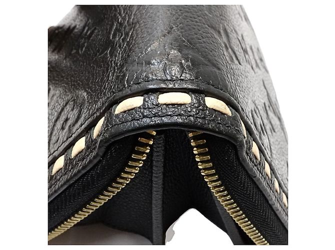 Louis Vuitton Monogram Empreinte Stitch Long Wallet Schwarz Beige - Ansicht 7