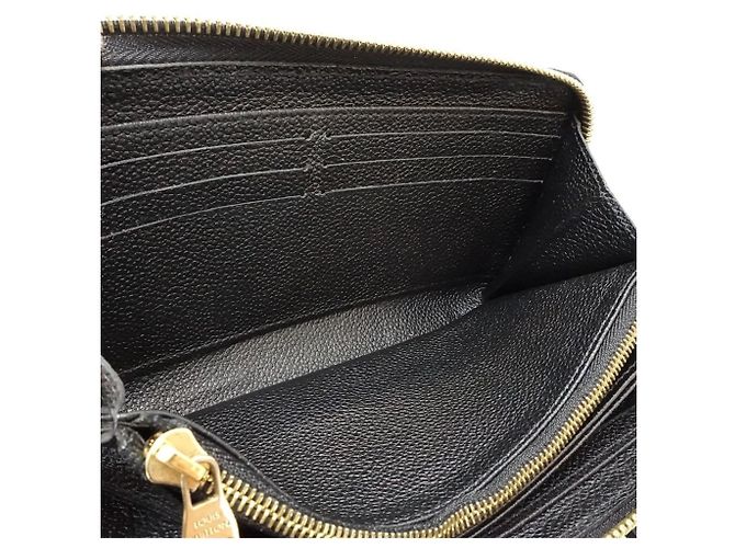 Louis Vuitton Monogram Empreinte Stitch Long Wallet Schwarz Beige - Ansicht 9