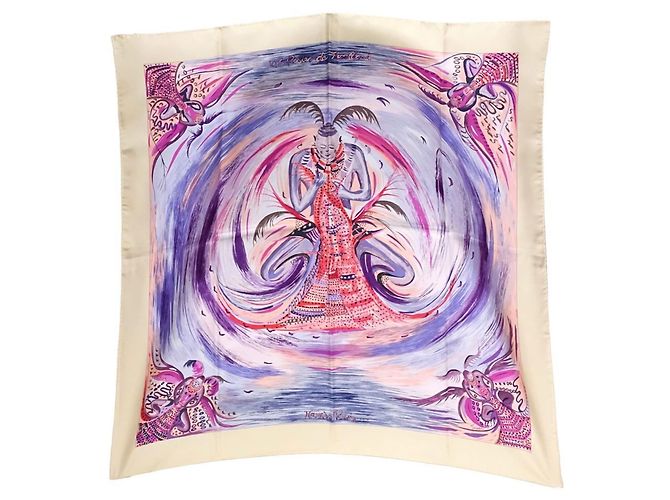Hermès Sciarpa in seta viola Hermes Porpora - vista 2